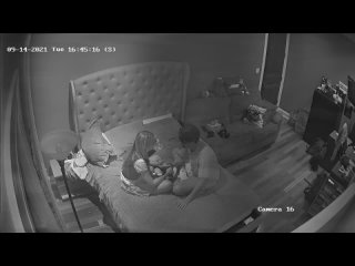 hidden camera in the room of a young couple